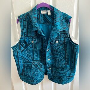 Chico's Blue Patterned Vest